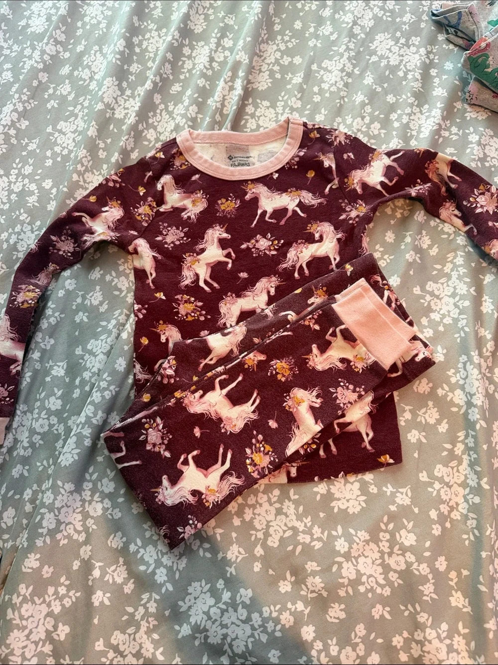 Kids 7-Piece Pajama Set Bundle - Mixed Pastel & Novelty Prints